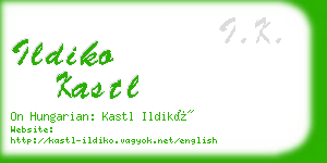 ildiko kastl business card